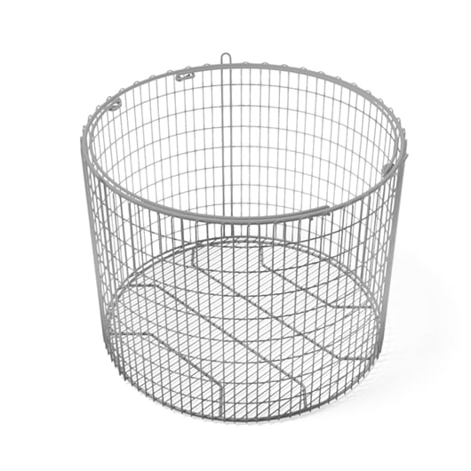Accessories for floor-standing autoclaves: stainless steel trays and loading baskets
