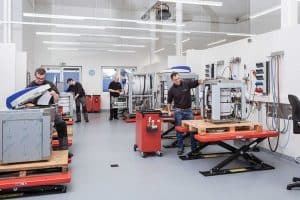Final inspection and test stations for autoclaves at Systec GmbH