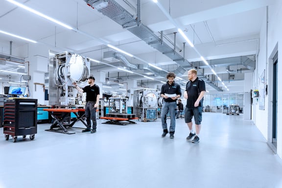 Working at Systec: Production hall
